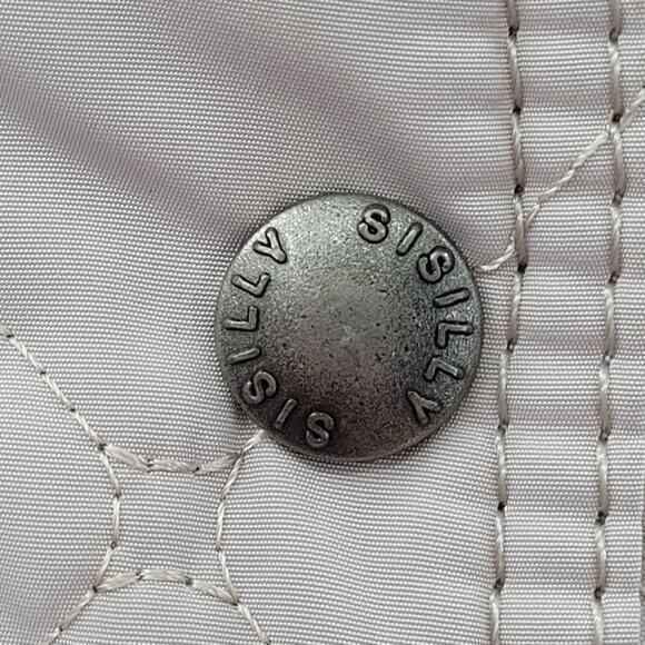 HP Miju Beige Quilted‎ Lined  zip and Snap Hooded Parka Jacket - Picture 6 of 16